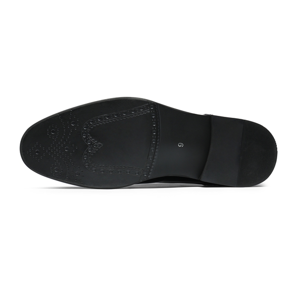 Men's Polished PU Leather Oxford Shoes - BLACK PAT - 3
